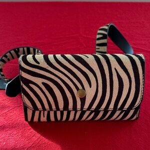 Banana Republic Zebra Print Crossbody Bag NWT